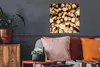 MuchoWow® Poster Ein Haufen gefällter Baumstämme 50x50 cm - Produktbild-Vorschau 2