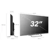 A diagram showing the dimensions of a 32-inch television. Produktbild-Vorschau