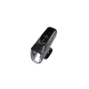 A black bicycle headlight is shown against a white background. Produktbild-Vorschau