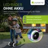 JUSKYS® Kinderroller Lumox - Schwarz, LED-Räder, Produktbild-Vorschau 6