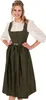 MarJo Dirndl MEDLINGEN Midi Olive mit durchgehender Produktbild-Vorschau 3