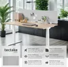 A modern office desk with a privacy screen and plants. Produktbild-Vorschau