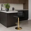 Arako Gold Black Velvet Bar Hocker Voir les images du produit 11
