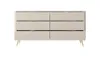 Komoda AVENTO 163,2 x 81,2 x 38 cm – beżowa, ryflowane Podgląd zdjęcia produktu 4