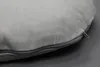 Kissenbezug rund 60 cm silber Leinenoptik Kissenhülle Produktbild-Vorschau 3