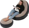 Fotel Dmuchany Z Pufą Sofa Zestaw Brązowy Podgląd zdjęcia produktu 1