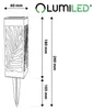 LUMILED 4er Set Solarleuchte für Außen 29cm LED Garten Produktbild-Vorschau 7