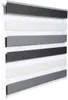 WOLTU Doppelrollo Weiss+Grau+Anthrazit : 80x220cm Größe: Produktbild-Vorschau 1