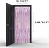 2 Stück Lametta Rosa Vorhang 1mx2.5m, Glitzer Hintergrund Produktbild-Vorschau 2