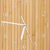 Wallario Design Wanduhr Holzpanele hell aus Echtglas, Größe Produktbild-Vorschau 1