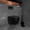 Soho Whirlflush Hänge Wand WC Spülrandlos Toilette Schwarz Produktbild-Vorschau 3