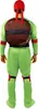 A person wearing a Raphael Teenage Mutant Ninja Turtle costume, viewed from the back. Produktbild-Vorschau