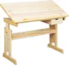 A wooden desk with an adjustable top and a small drawer. Produktbild-Vorschau