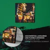 Coloray Uhr auf Leinwand 30x30 cm Wand Uhr Dekoration Produktbild-Vorschau 5