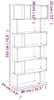 vidaXL Bücherregal/Raumteiler Räuchereiche 80x24x192 cm Produktbild-Vorschau 8