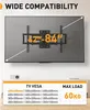 Perlegear TV Wandhalterung Schwenkbar Neigbar 42-84 Zoll Produktbild-Vorschau 2