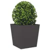 vidaXL Pflanzkübel Schwarz 50x50x50 cm Stahl Produktbild-Vorschau 3