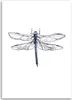 Leinwandbild gezeichnete libelle 40x60 cm Feeby grau Produktbild-Vorschau 3