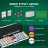 A casino poker set laid out with its components and a case. Náhled obrázku produktu