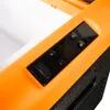 A close-up view of the control panel and USB port on an orange and black cooler. Produktbild-Vorschau