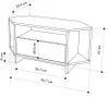 Porta TV angolare Viva colore Rovere 95.7x35.4x45.3H – Anteprima dell’immagine prodotto 5