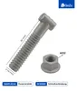 Set Hammerkopfschraube M14 x 82 mm + Bundmutter SW 22 mit Produktbild-Vorschau 2