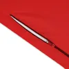 A close-up shot of a red fabric with a zipper. The zipper is partially open, revealing a white lining underneath. Produktbild-Vorschau