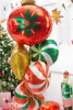 Ballon en plastique Bonbon rond 35cm blanc / rouge / or Voir les images du produit 6