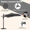 A marketing image showcasing the features of a cantilever umbrella. Podgląd zdjęcia produktu