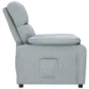 Side view of a gray recliner. Podgląd zdjęcia produktu