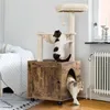 Yaheetech Kratzbaum Katzenhaus mit Katzenklo-Schrank, Produktbild-Vorschau 1