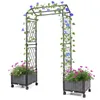 COSTWAY Blumenkasten, 2 in 1 Rosenbogen mit Rankgitter, Produktbild-Vorschau 1