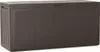 A brown plastic storage box is shown from the front. Produktbild-Vorschau