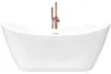 Freistehende Badewanne Rea Ferrano Slim 180 Weiß Produktbild-Vorschau 1
