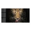 DEQORI Glasbild Echtglas 100x50 cm 'Schattenraubkatze' Produktbild-Vorschau 2