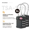 TSA Zahlenschloss mit Stahlkabel für Gepäck und Koffer – Produktbild-Vorschau 3
