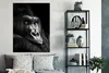 MuchoWow® Poster Gorilla - Affe - Schwarz - Weiß - Porträt Produktbild-Vorschau 4