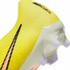 Close-up view of the heel and side of a yellow soccer cleat. Produktbild-Vorschau
