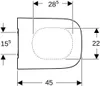 Geberit Smyle Square WC-Sitz, schmales D mit Produktbild-Vorschau 7