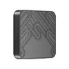 A gray smart TV box with a decorative pattern on its surface, isolated on a white background. Anteprima dell’immagine prodotto