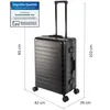 Travelhouse Oslo Alu-Reisekoffer M 65 cm Schwarz – Koffer Produktbild-Vorschau 2