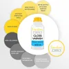 A bottle of Creative Deco Gloss Varnish surrounded by circular graphics detailing its features. Produktbild-Vorschau