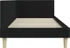 vidaXL Eckbettgestell Schwarz 100 cm x 200 cm Stoff und Produktbild-Vorschau 6
