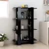 vidaXL Regał/przegroda do pokoju czarny 80x30x123,5 cm Podgląd zdjęcia produktu 3