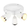 A white ceiling light with three adjustable spotlights. Náhľad obrázku produktu