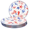 Sada talířů Seaside 4 ks 4 osoby hvězdice Ø 27 cm Náhled obrázku produktu 2