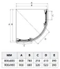 Halbrunde Duschkabine 90x90x190 cm, Gun-Metal-Profile, 6 mm Produktbild-Vorschau 3