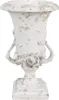 Clayre & Eef Blumentopf Ø 19x28 cm Weiß Beige Polyresin Produktbild-Vorschau 1