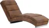 vidaXL Chaise Longue Brown Suede Look Náhled obrázku produktu 1