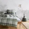 Fleuresse Lech Edelflanell Bettwäsche 200x200 Karo grün Produktbild-Vorschau 1